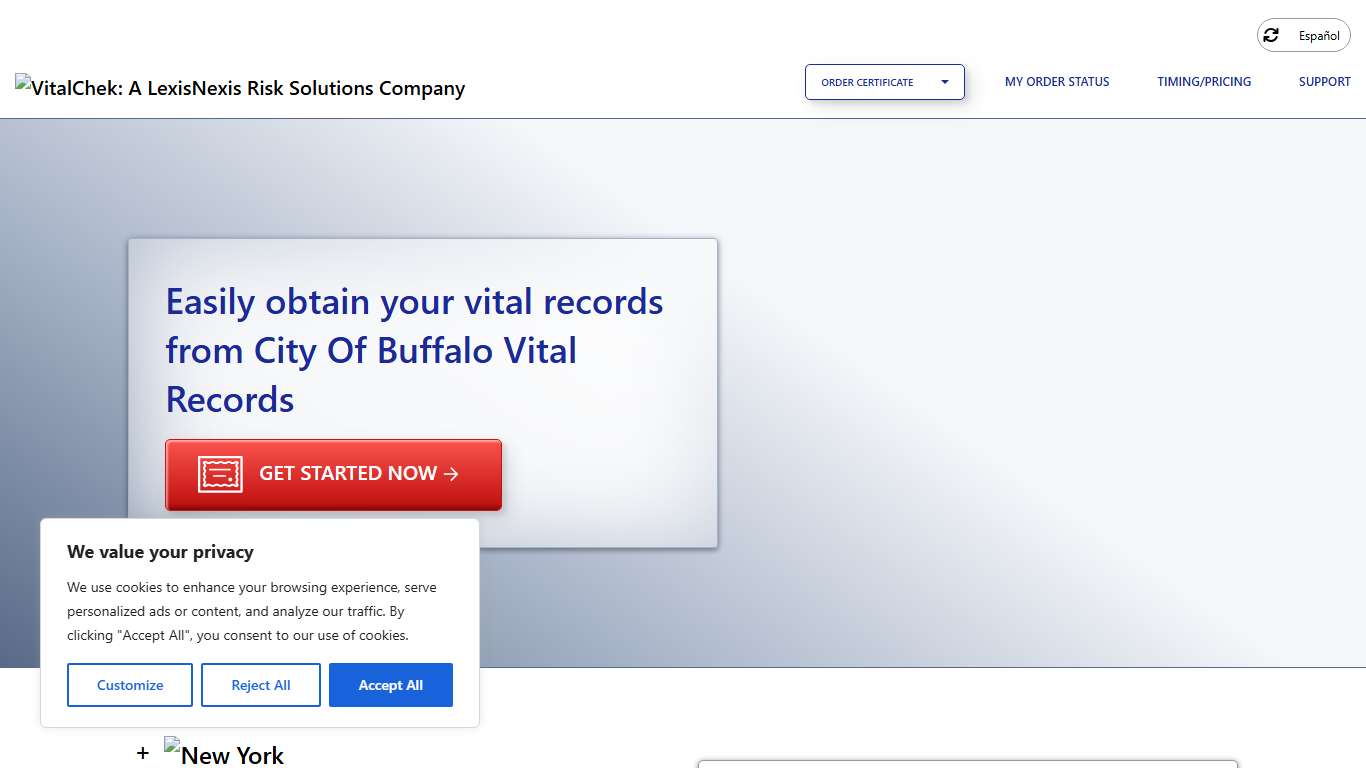 City Of Buffalo Vital Records (NY) | Order Certificates - VitalChek